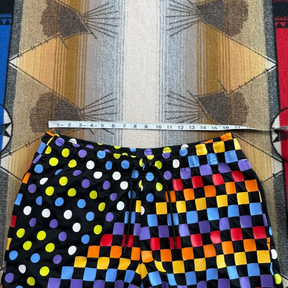 Air Jordan Nike Diamond Mesh Basketball Shorts Mens Multicolor Checkered